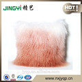 Deluxe Tibet Lamb fur Pillow Sheepskin Fur Pillow Cushion Wine Color